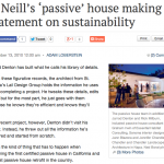 Napa Valley Register | O’Neill’s ‘passive’ house making a statement on sustainability